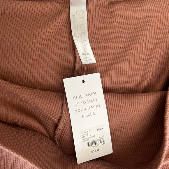 Sleep By Cacique Shorts Sz 26/28 Cafe New With Tags - Picture 5 of 6